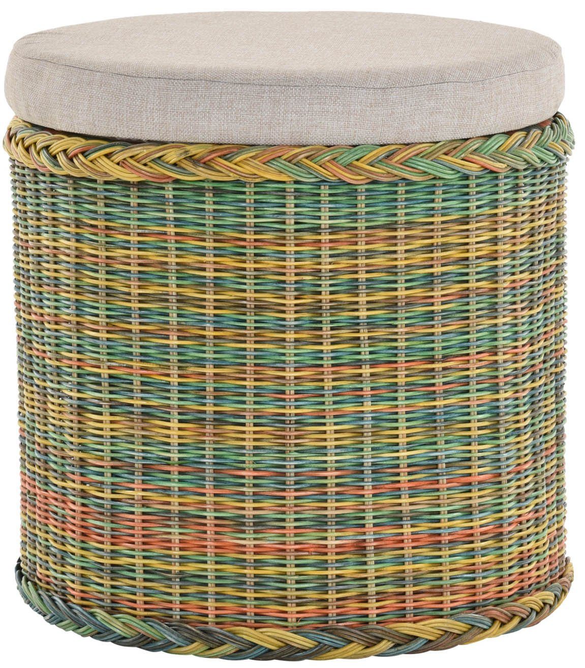 Krines Home Wäschekorb Rattan Sitzhocker mit günstig online kaufen