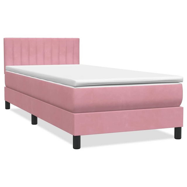 vidaXL Bett Boxspringbett mit Matratze Rosa 80x220 cm Samt günstig online kaufen