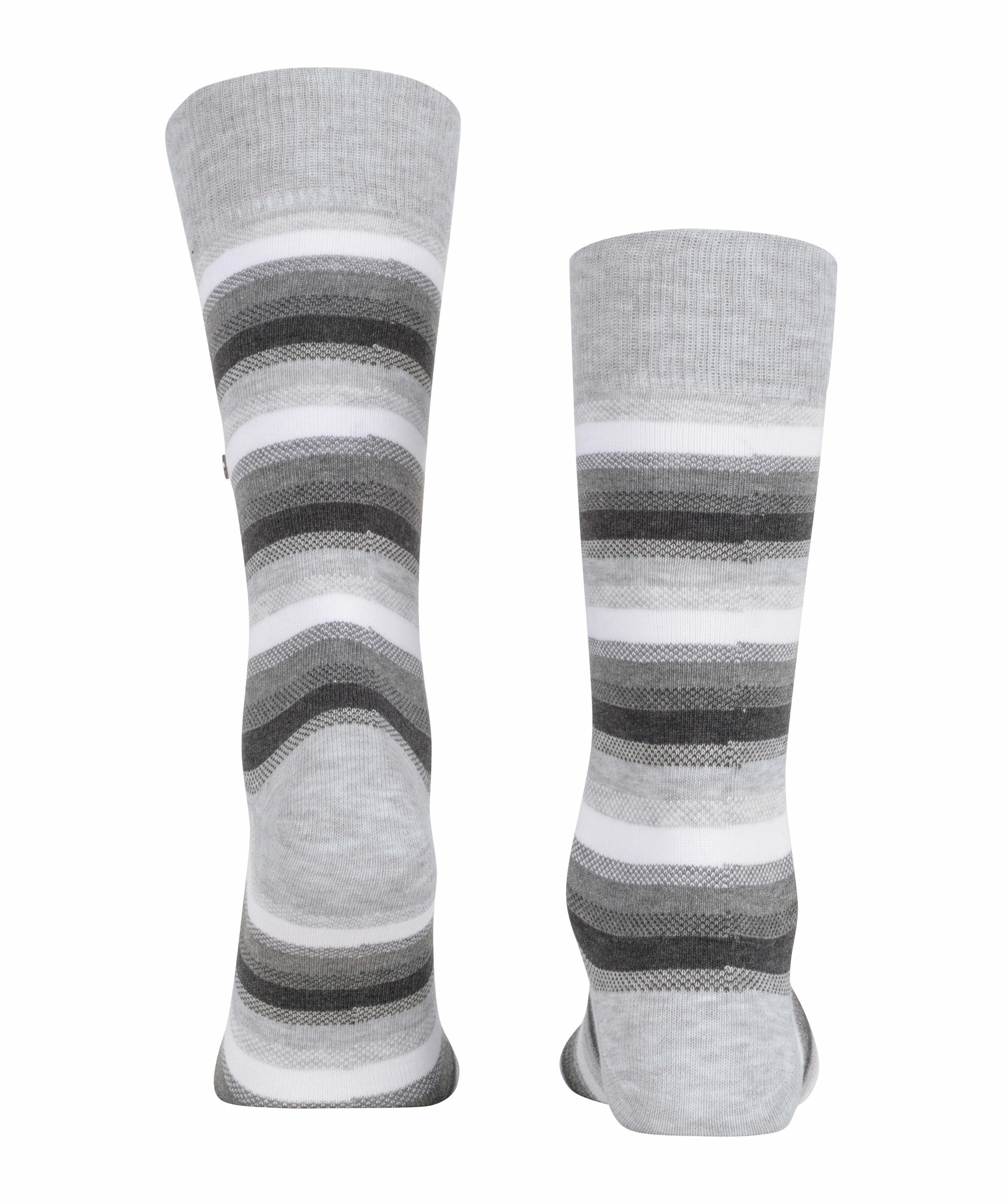 Burlington Devon Herren Socken, 40-46, Schwarz, Streifen, Baumwolle (Bio), günstig online kaufen