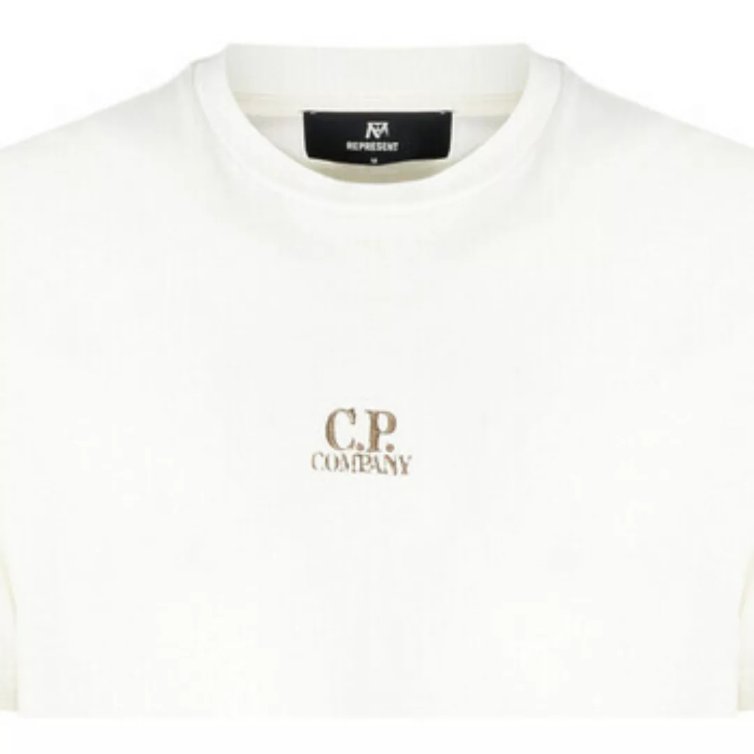 C.p. Company  T-Shirts & Poloshirts T-shirt  weiß mit Drei-Karten-Druck günstig online kaufen