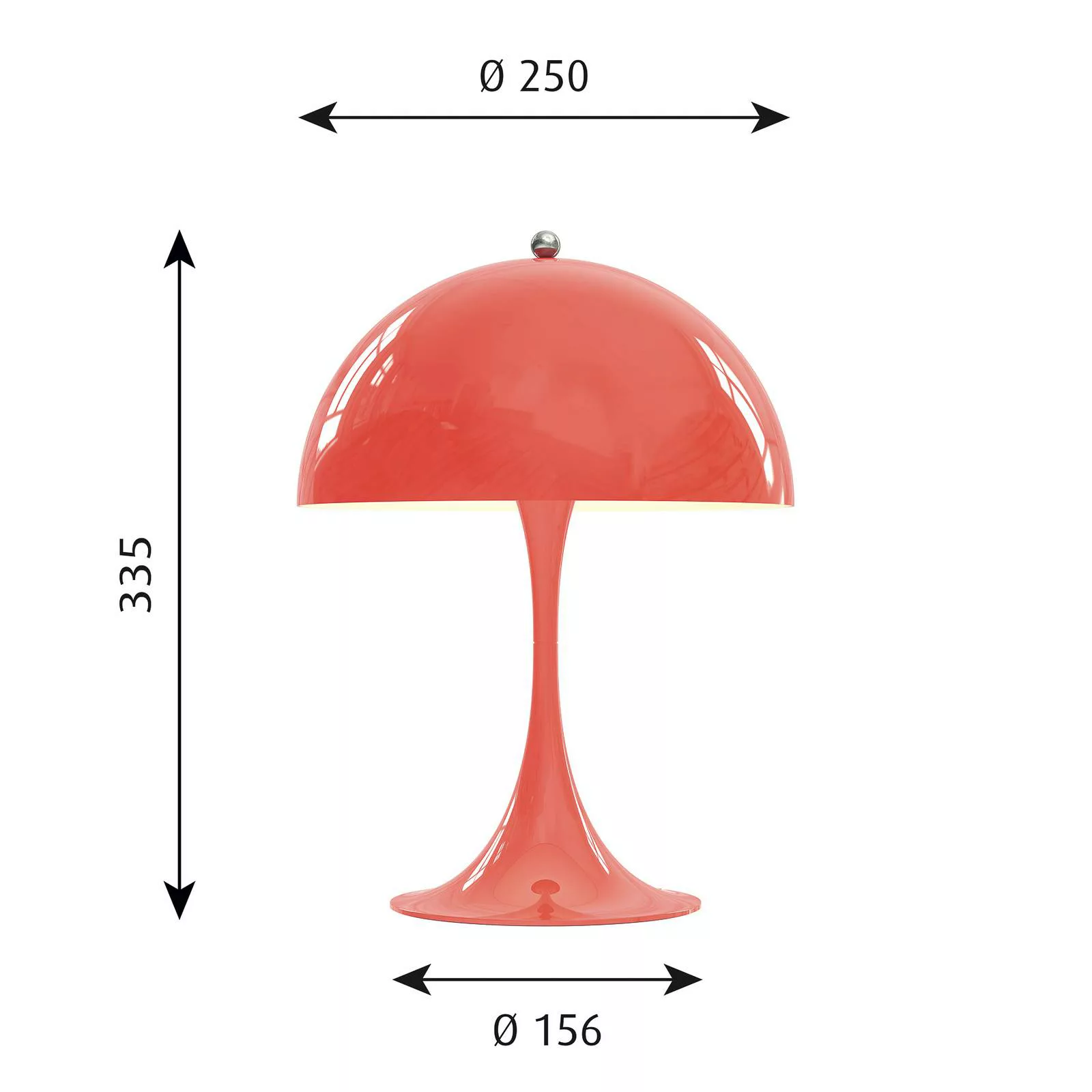 Louis Poulsen Panthella Mini Tischlampe koralle günstig online kaufen