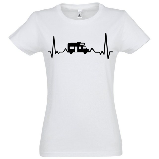 Youth Designz T-Shirt Camping Herzschlag Damen Shirt mit lustigem Capming F günstig online kaufen
