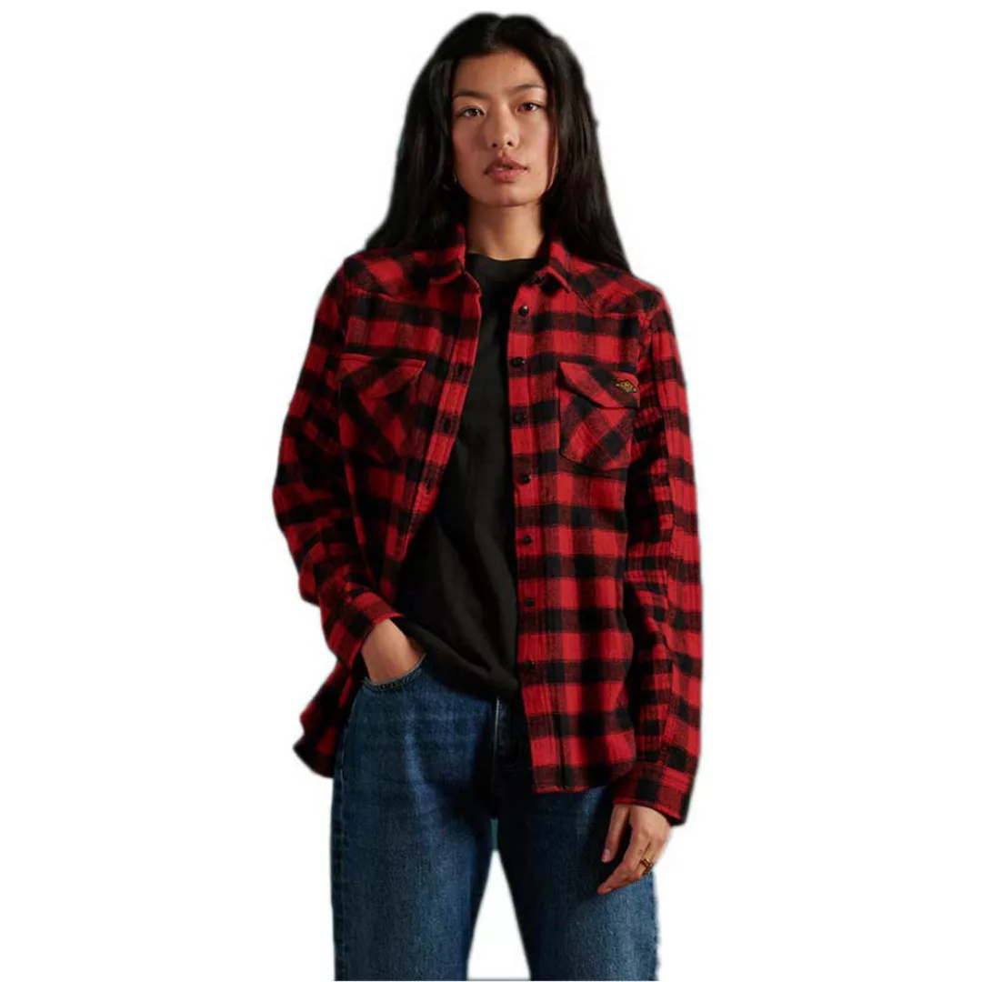 Superdry Buffalo Flannel S Red Check günstig online kaufen