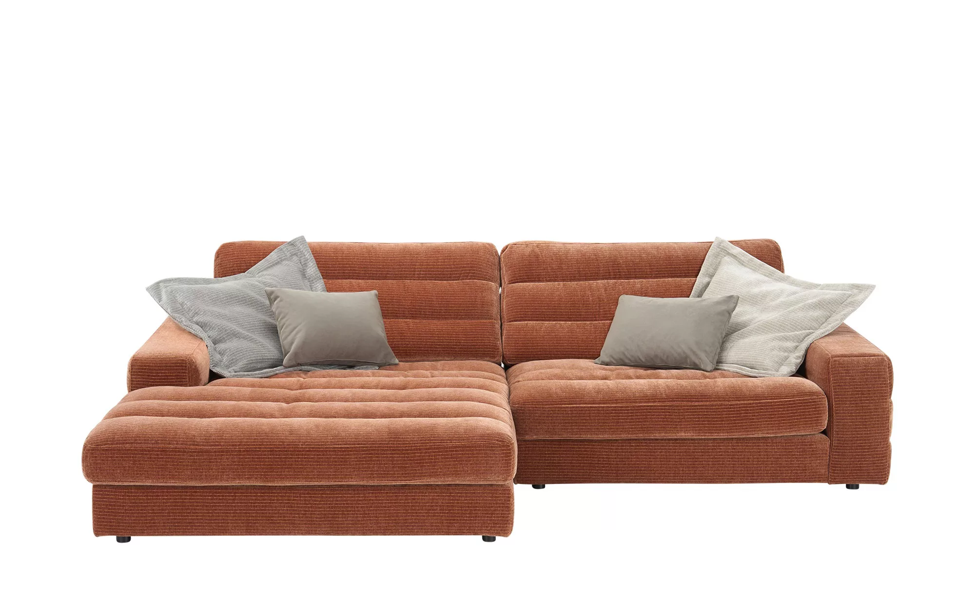 VIVA Ecksofa Cord Scarlatti ¦ orange ¦ Maße (cm): B: 296 H: 83 T: 205 Polst günstig online kaufen