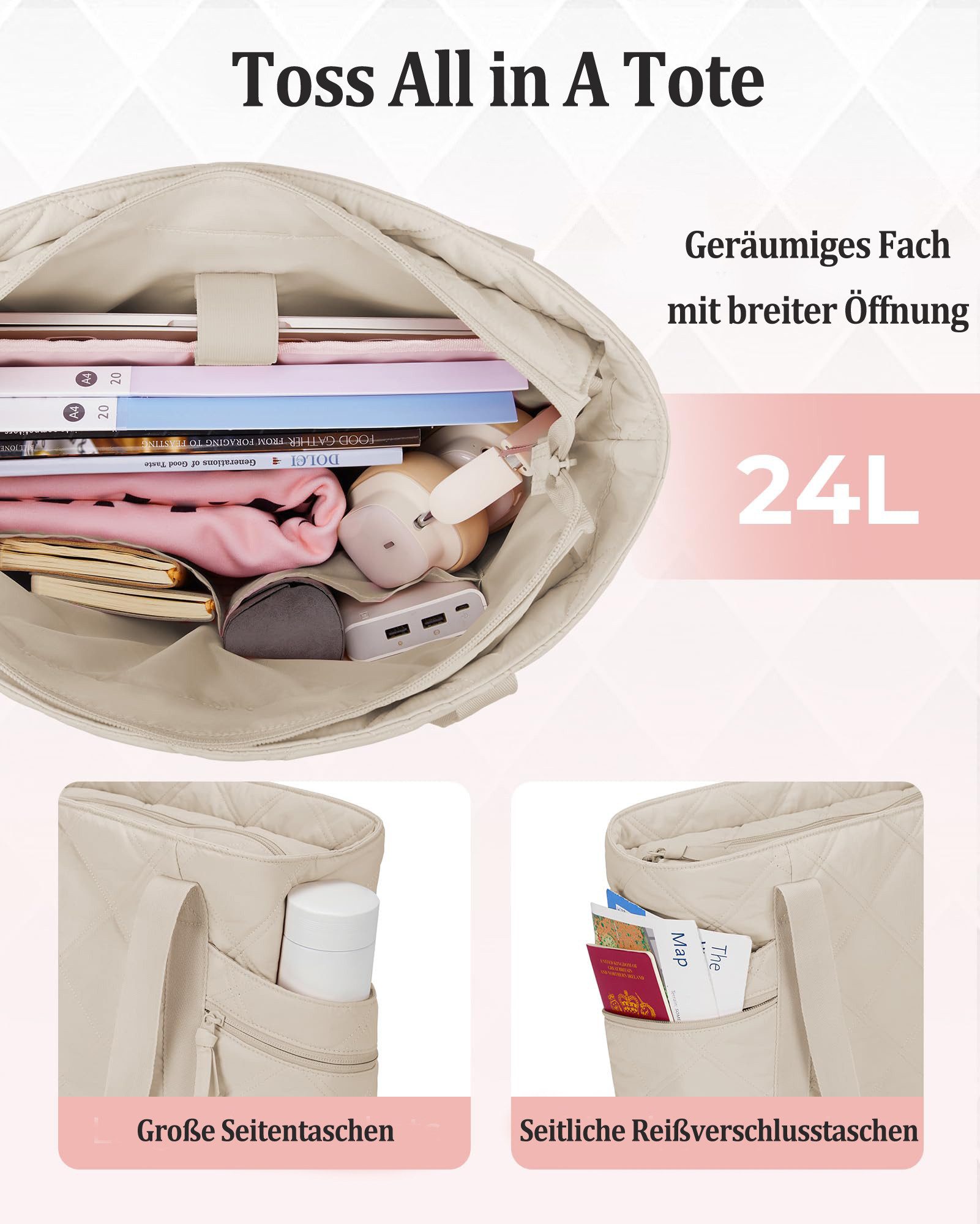 Coonoor Reisetasche Große Reisetasche, Reißverschluss-Tote Bag, günstig online kaufen