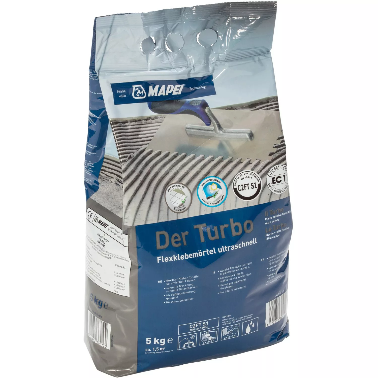 Mapei Turbo Flexmörtel schnell C2FT S1 5 kg günstig online kaufen