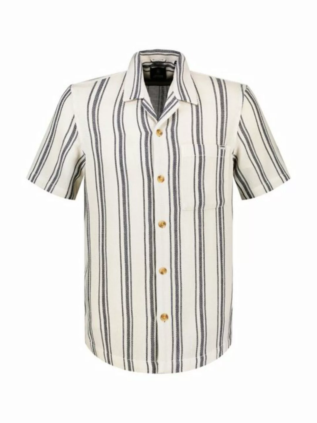 LERROS Kurzarmhemd "LERROS Streifenhemd mit modischen Resort Kragen" günstig online kaufen