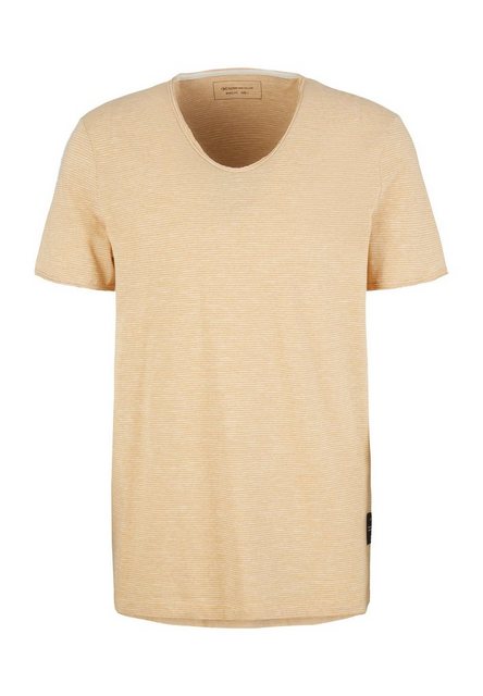 TOM TAILOR T-Shirt T-Shirt Gestreiftes Kurzarmshirt mit V-Ausschnitt günstig online kaufen