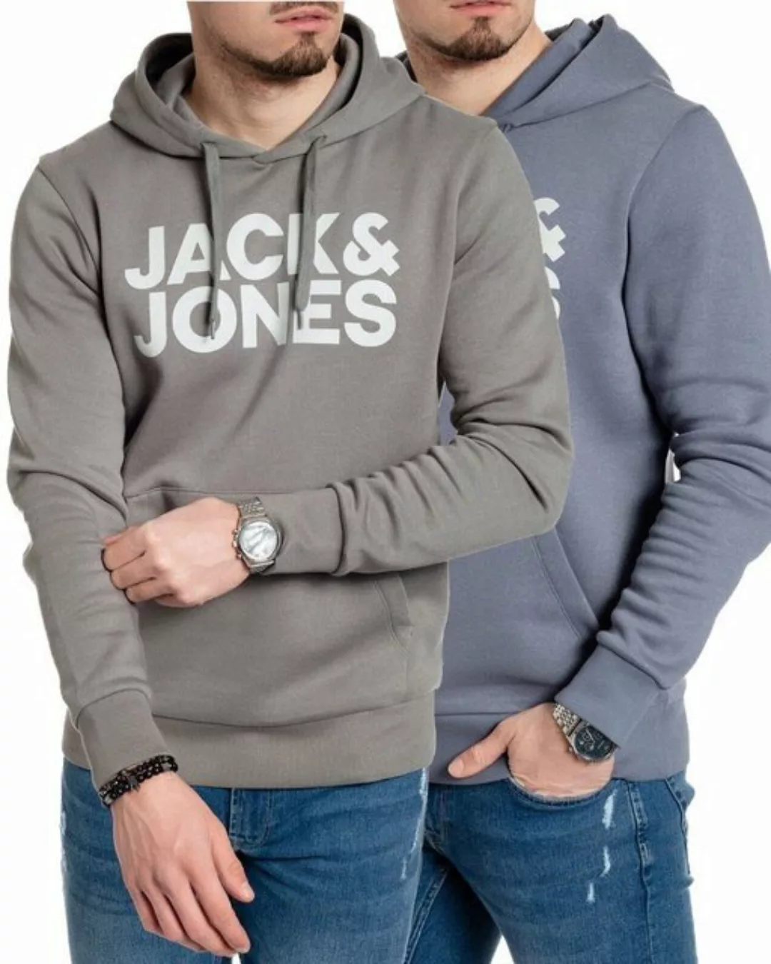 Jack & Jones Kapuzenpullover (Spar Set, Doppelpack) mit Printaufdruck günstig online kaufen