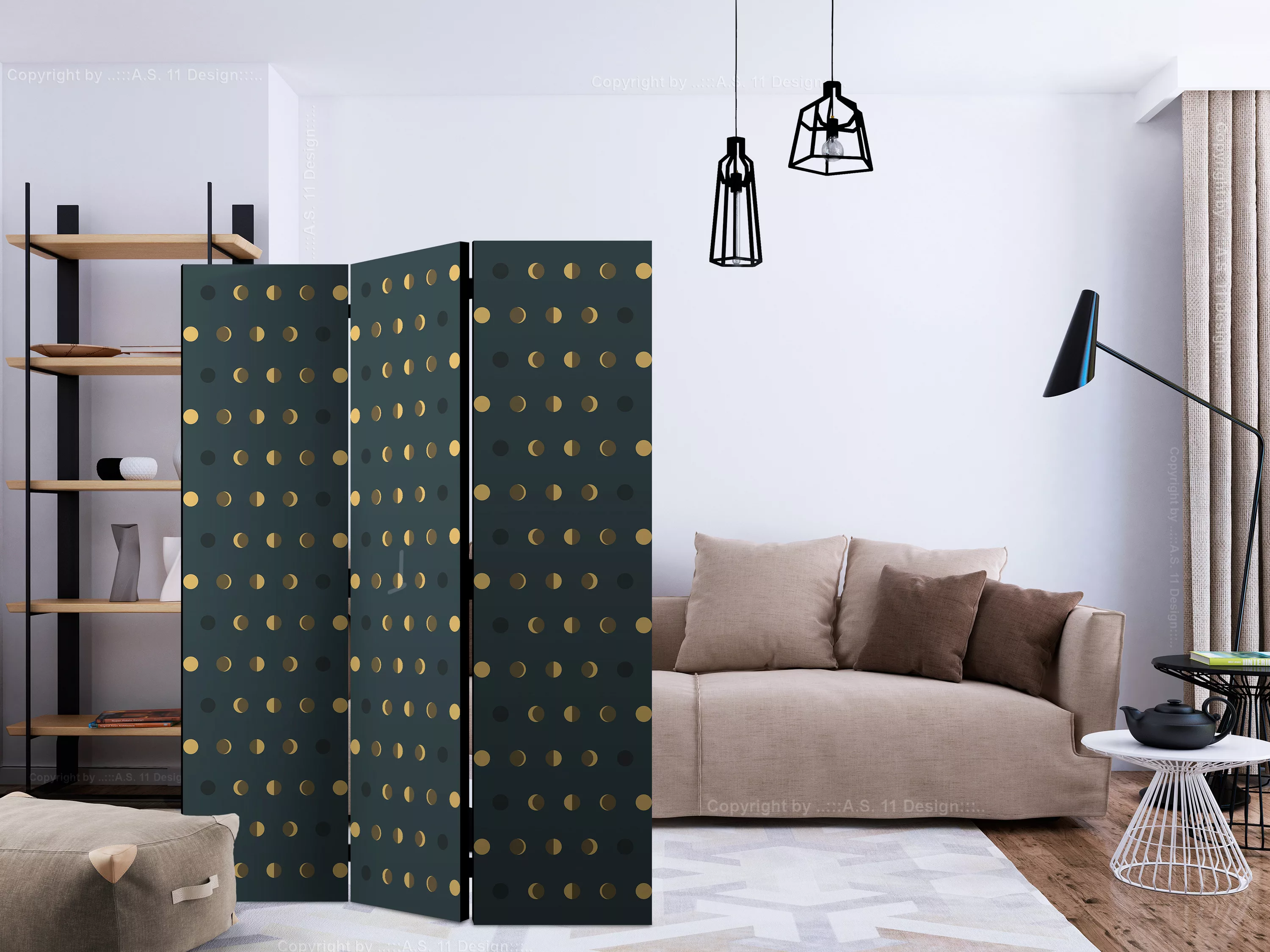 3-teiliges Paravent - Dots [room Dividers] günstig online kaufen