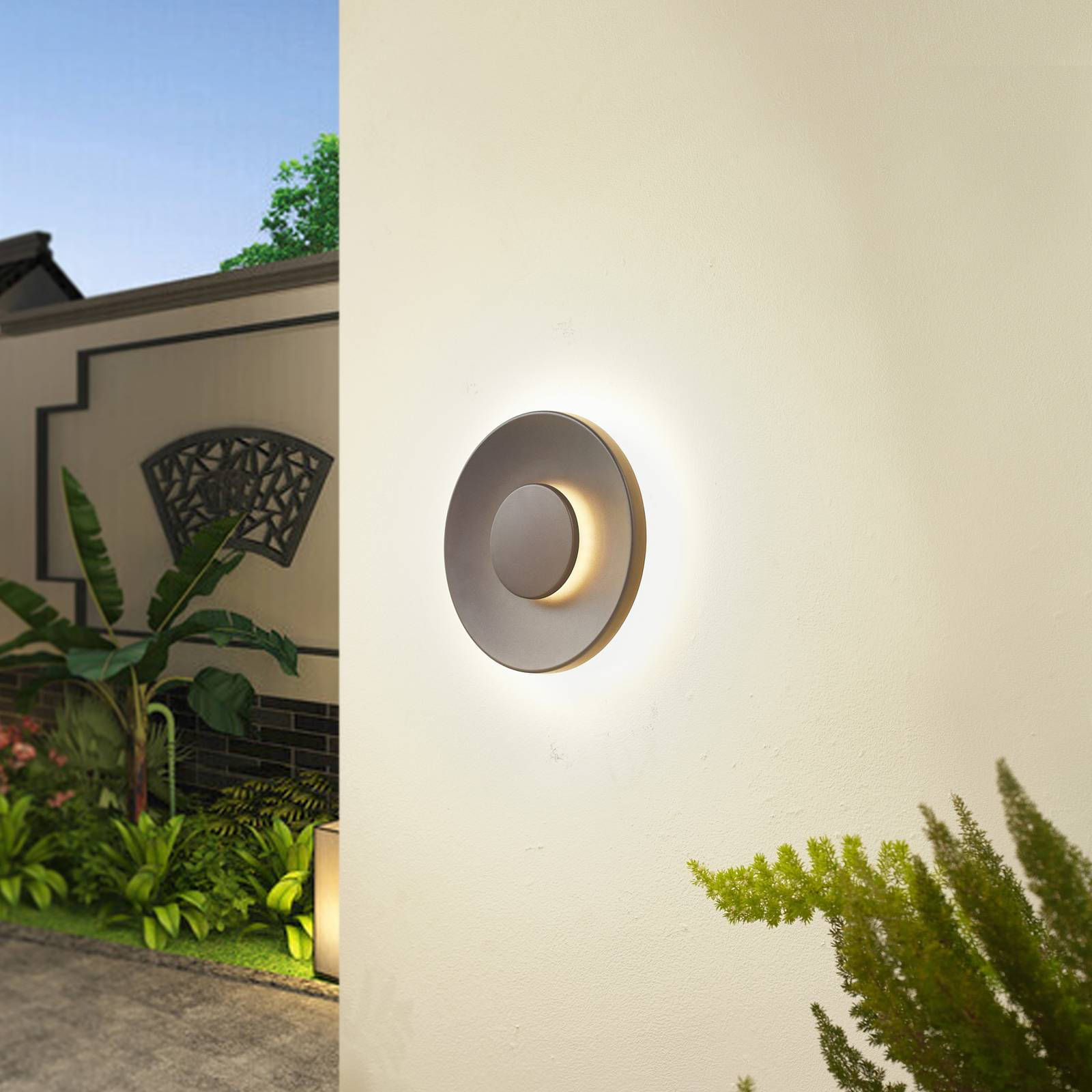 Lucande LED-Außenwandleuchte Kayana, schwarz, Alu, 24 cm günstig online kaufen