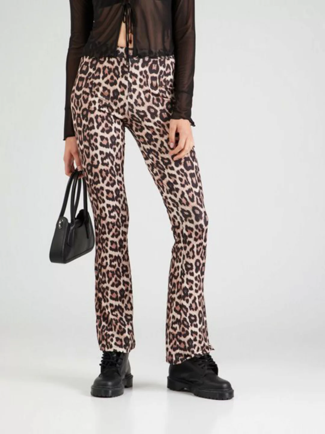 Noisy may Leggings Leggings Leoprint hohe Taille ausgestellte Beinform 7814 günstig online kaufen