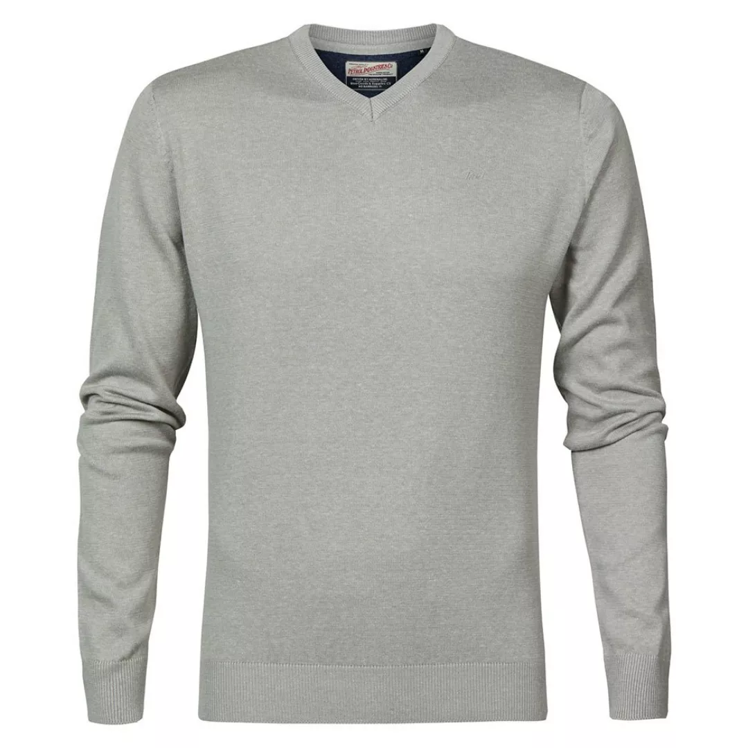 Petrol Industries V-ausschnitt Sweater M Light Grey Melee günstig online kaufen