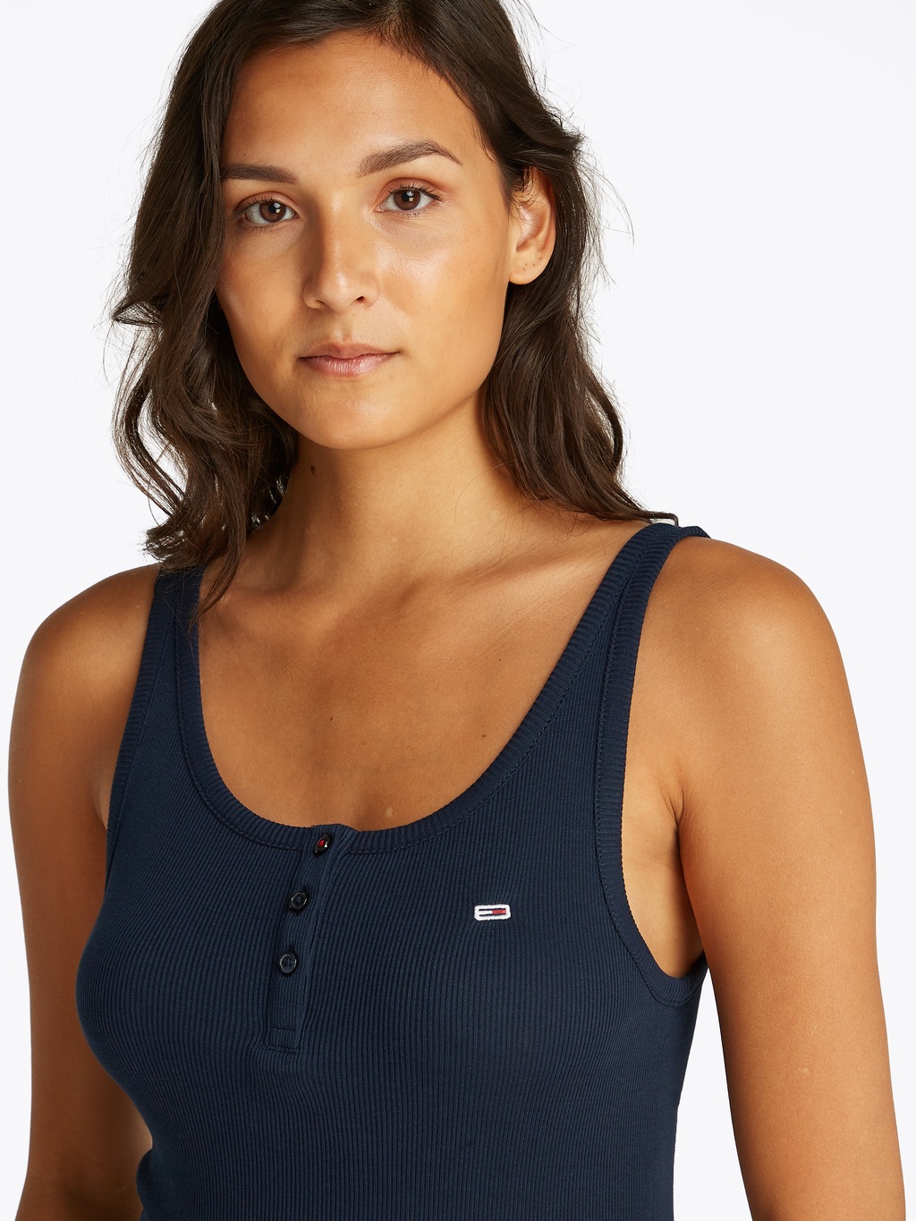 Tommy Jeans Jerseykleid "TJW BUTTON TANK DRESS", mit Knopf günstig online kaufen