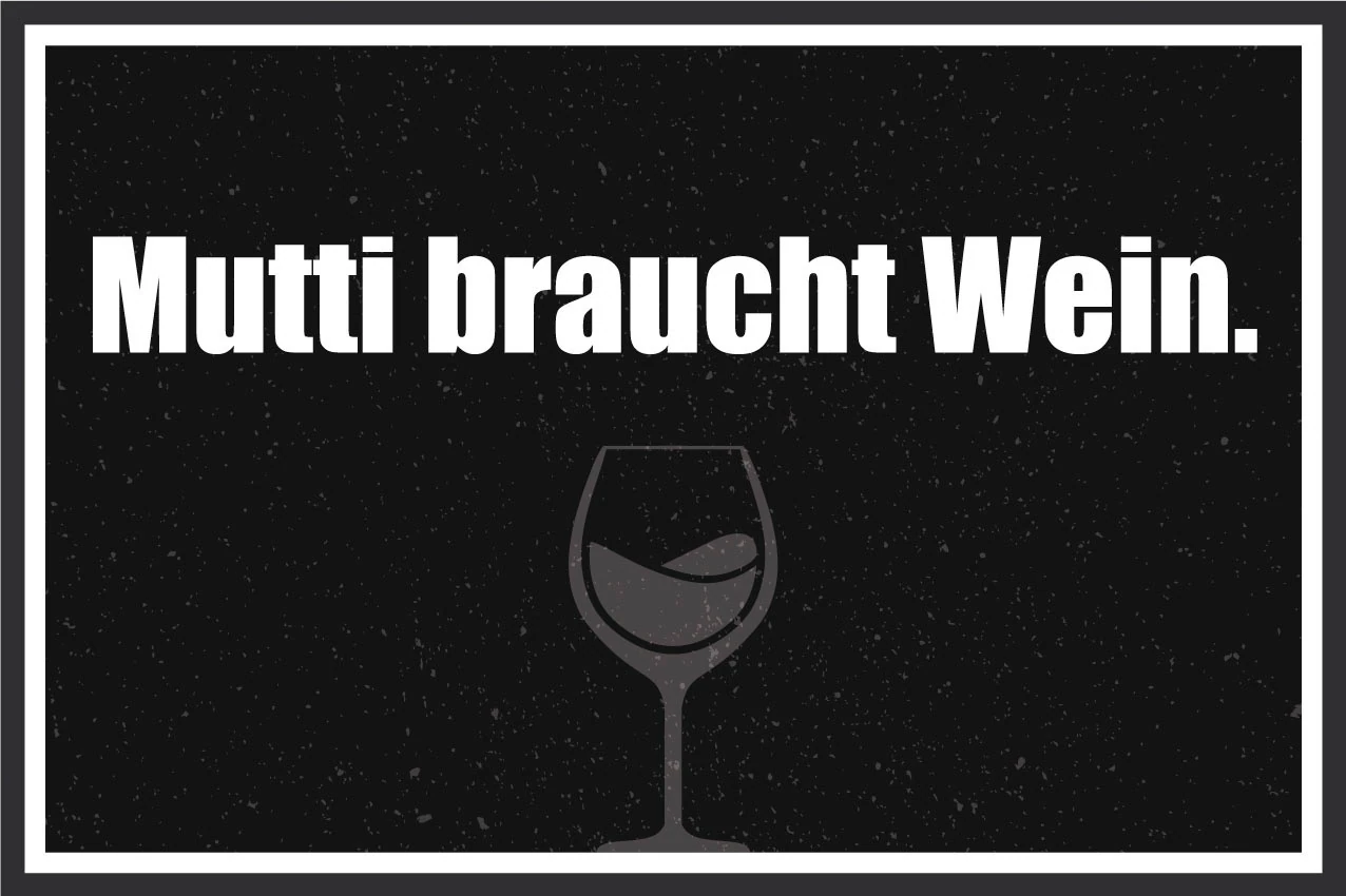 queence Metallbild "Mutti braucht Wein", Schriftzüge, (1 St.), Stahlschilde günstig online kaufen