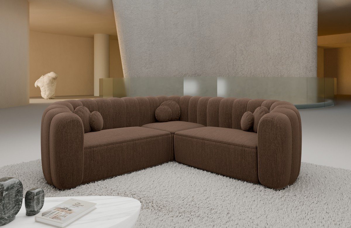 Sofa Dreams Ecksofa Ecksofa Almeria L Form Stoff, Ecksofa, Strukturstoff, S günstig online kaufen