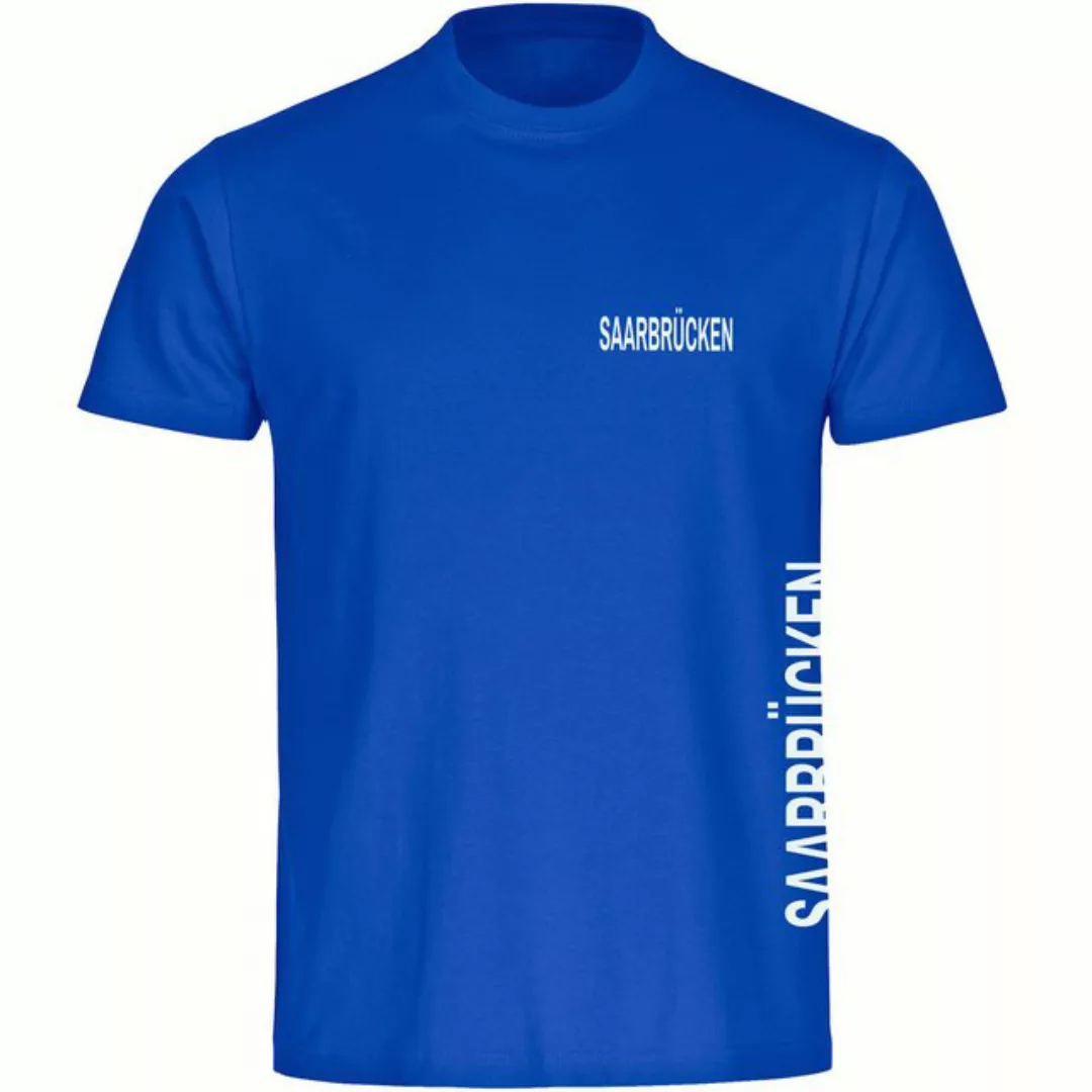 multifanshop T-Shirt Herren Saarbrücken - Brust & Seite - Männer günstig online kaufen