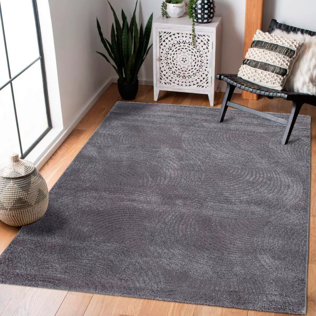 Carpet City Teppich »Friseé-Teppich FANCY 647«, rechteckig, Kurzflor,3D-Opt günstig online kaufen