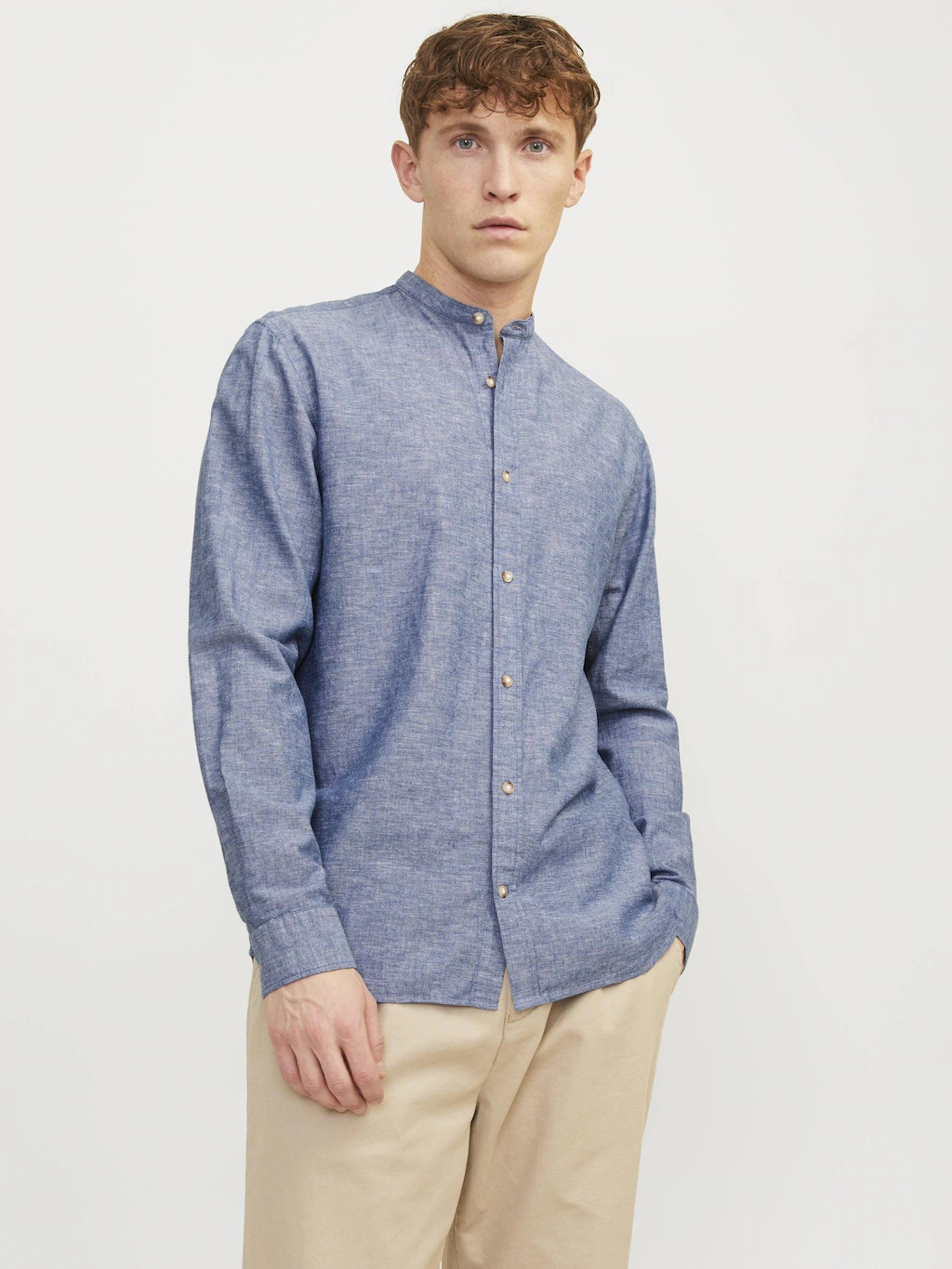 Jack & Jones Langarmhemd "JJESUMMER BAND LINEN BLEND SHIRT LS SN" günstig online kaufen