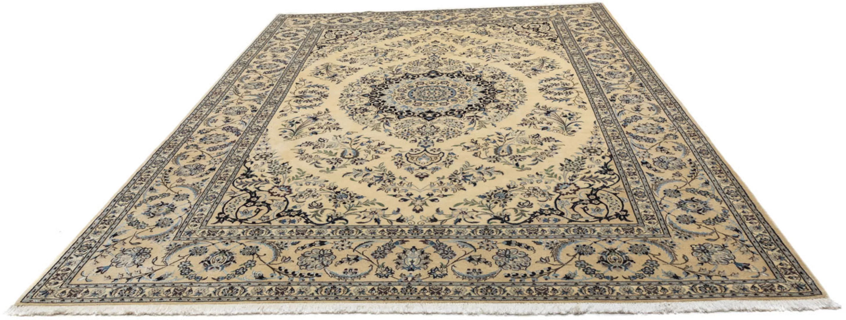 morgenland Wollteppich »Nain 9la Medaillon Beige 350 x 245 cm«, rechteckig, günstig online kaufen