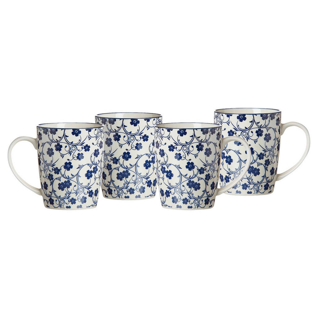 Ritzenhoff & Breker Kaffeebecher-Set Royal Sakura blau Porzellan 4 tlg. günstig online kaufen