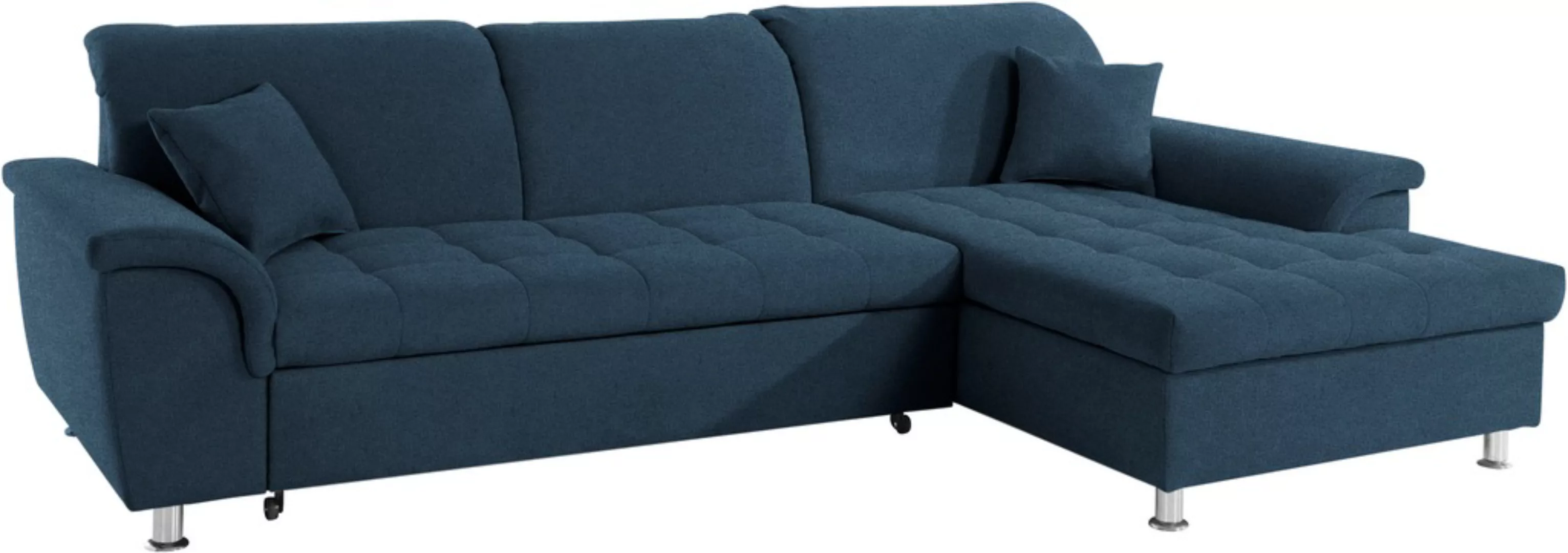 DOMO collection Ecksofa »Franzi, zeitlos und elegant, moderne Sitzheftung, günstig online kaufen
