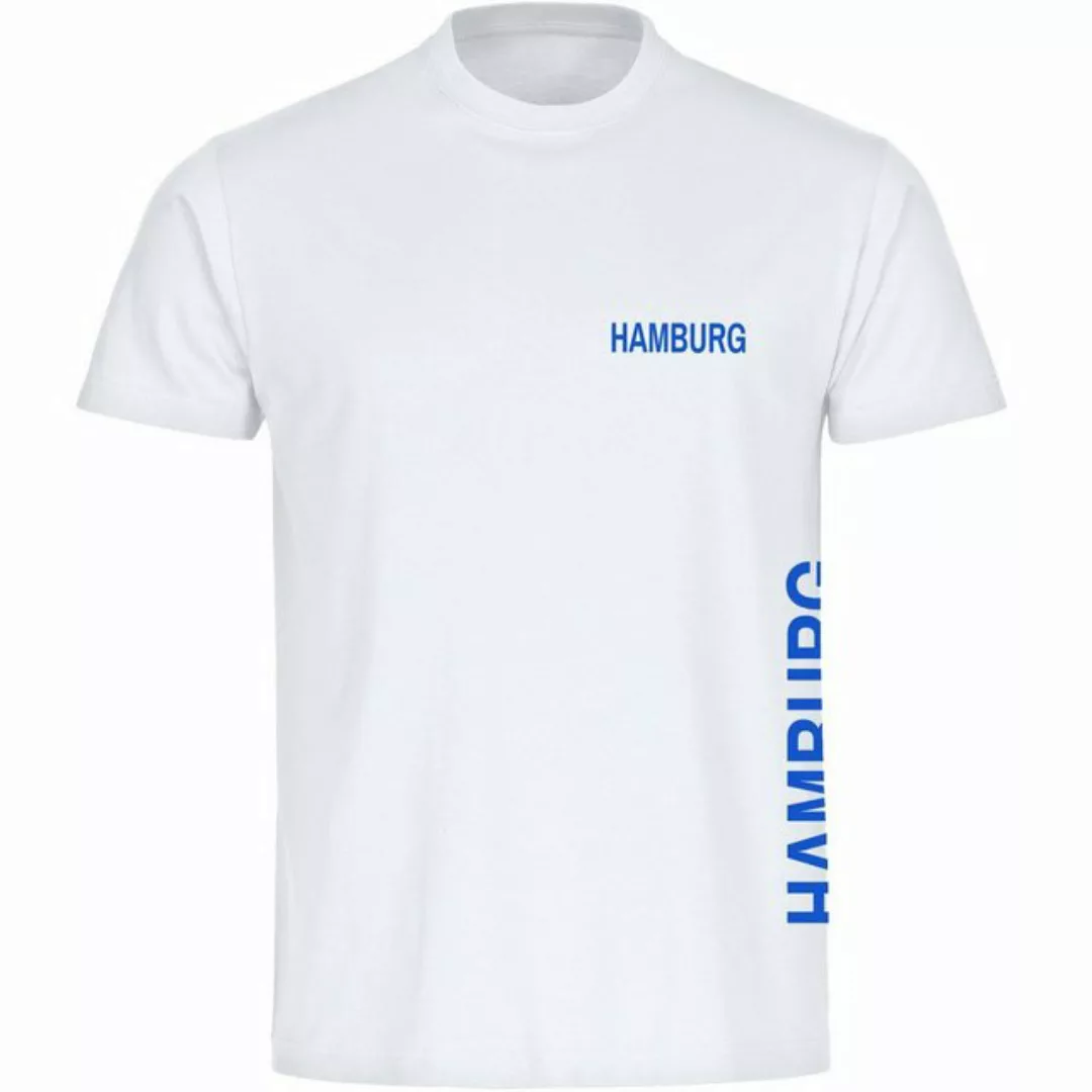 multifanshop T-Shirt Herren Hamburg - Brust & Seite - Männer günstig online kaufen