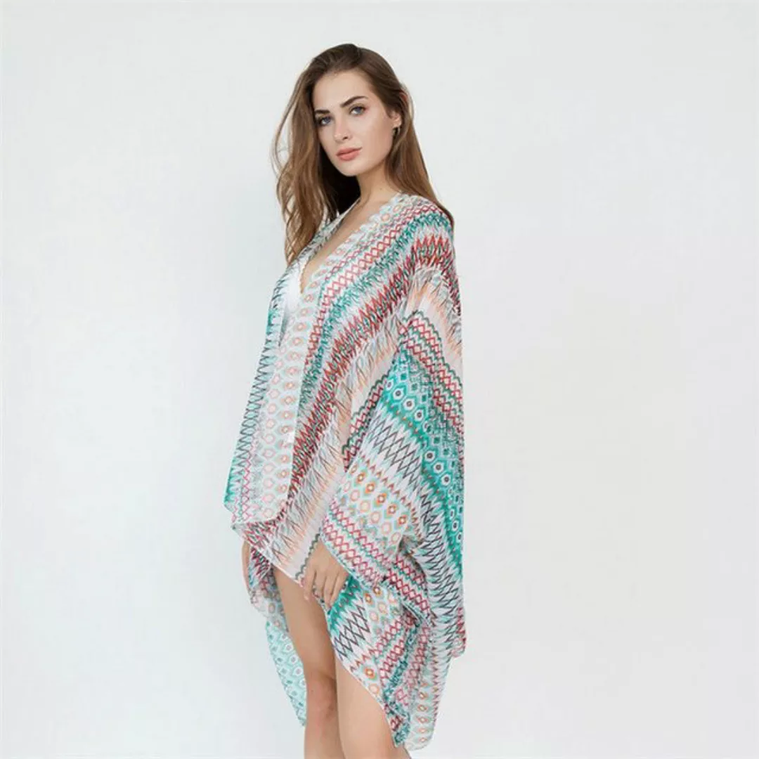 AUKUU Strandkleid Geometrisches Muster Strandumhang Sonnenschutz Cardigan 1 günstig online kaufen