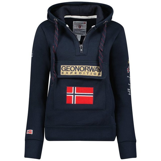 Geo Norway Kapuzenpullover Half Zip Hoodie bagymclass (1-tlg) mit Norwegen günstig online kaufen