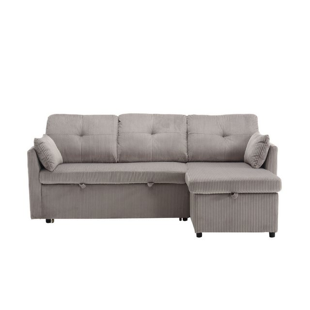 HAUSS SPLOE Sofa Schlafsofa Ecksofa mit Ausziehbett, Stauraum, Seitentasche günstig online kaufen