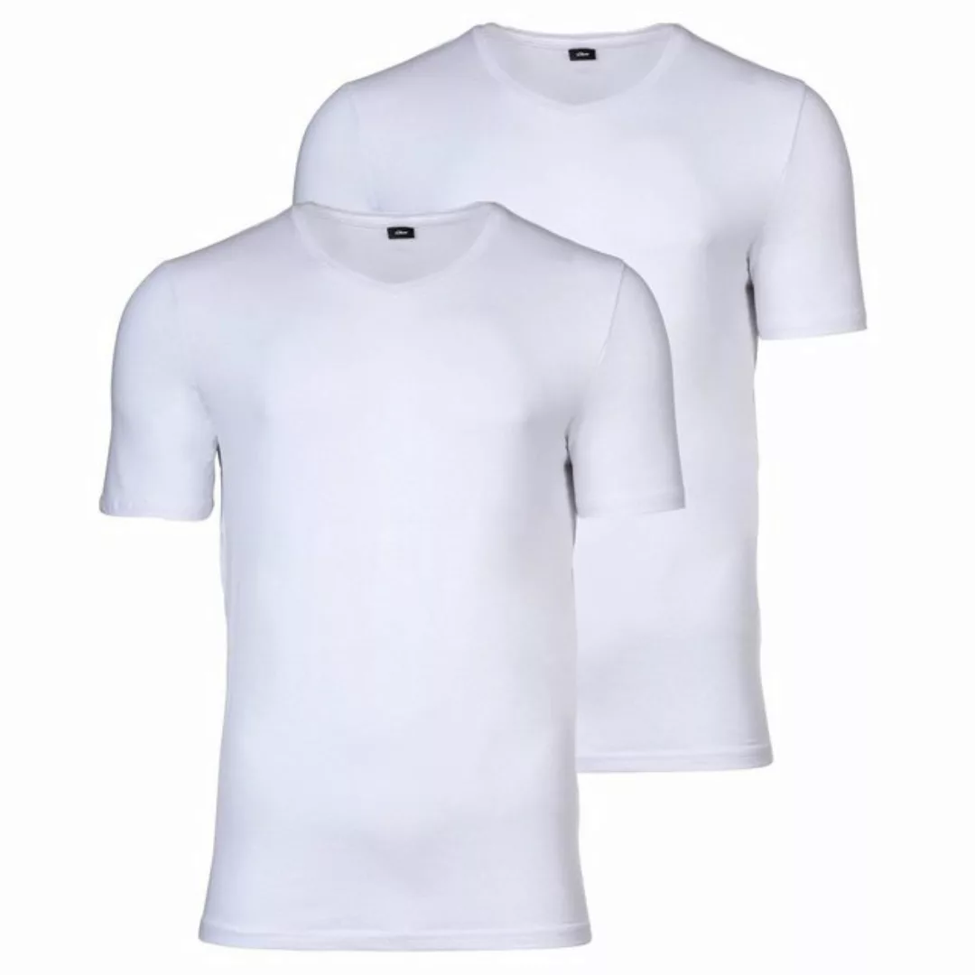 s.Oliver T-Shirt Herren T-Shirt, 2er Pack - Basic, V-Ausschnitt günstig online kaufen