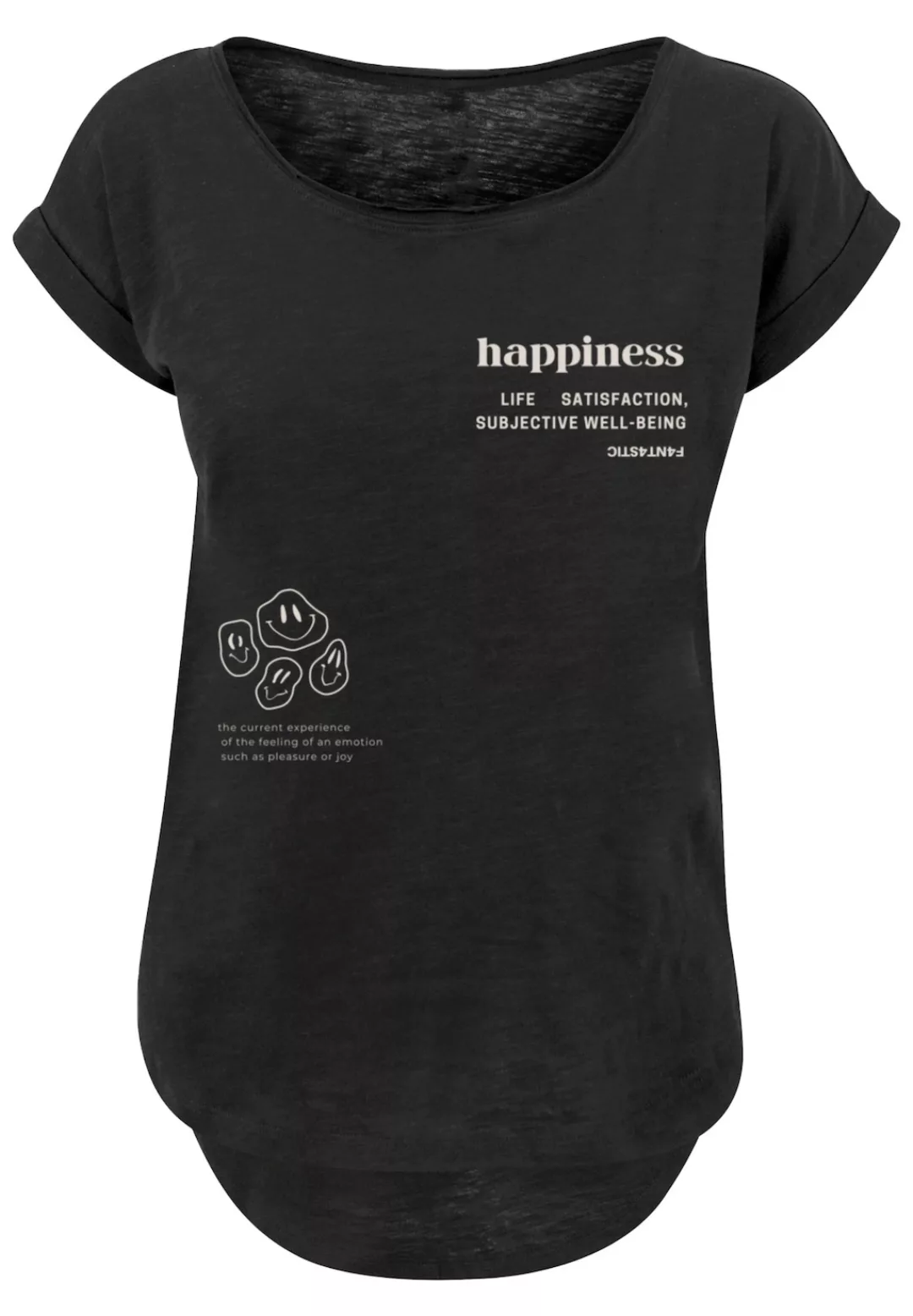 F4NT4STIC T-Shirt "happiness LONG TEE", Print günstig online kaufen