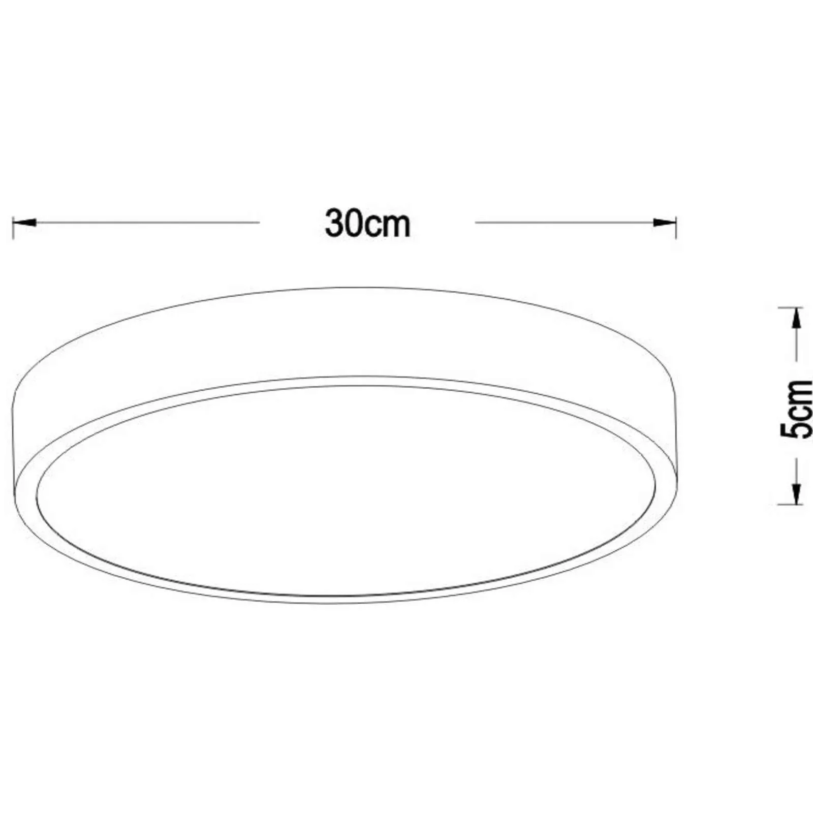 LED Deckenleuchte Unar in Schwarz 18W 1260lm 300mm günstig online kaufen