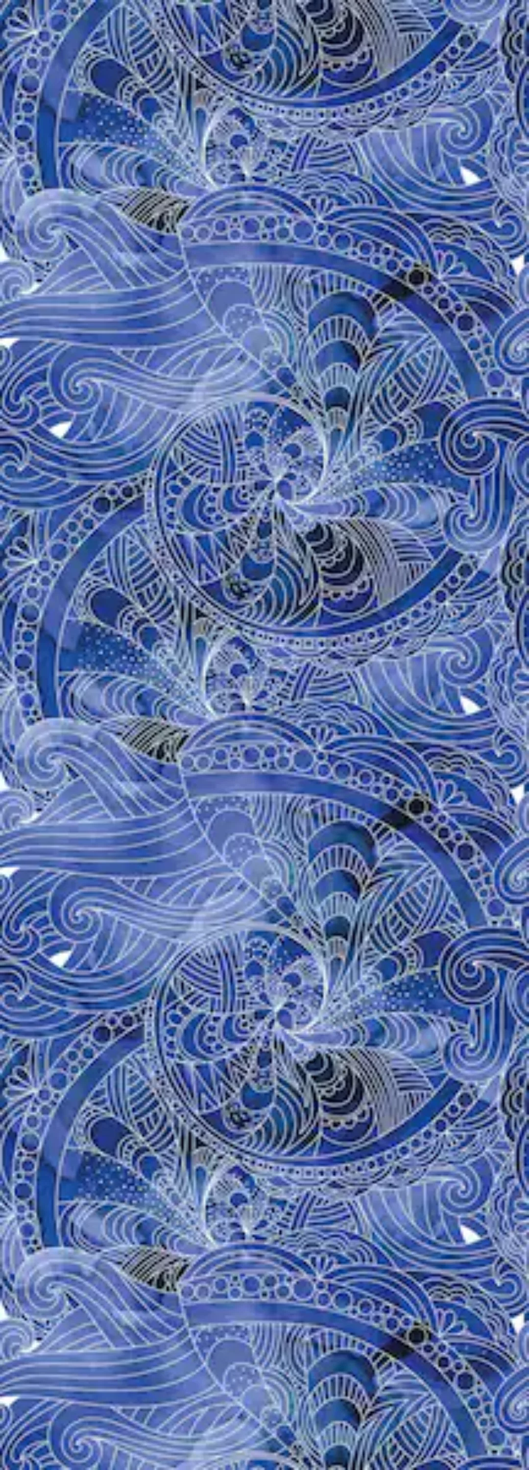 queence Vinyltapete »Muster-Blau« günstig online kaufen