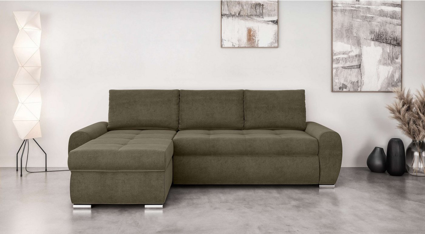 INOSIGN Ecksofa Haverhill mit Bettfunktion und Bettkasten, B/H/T 237/89/166 günstig online kaufen