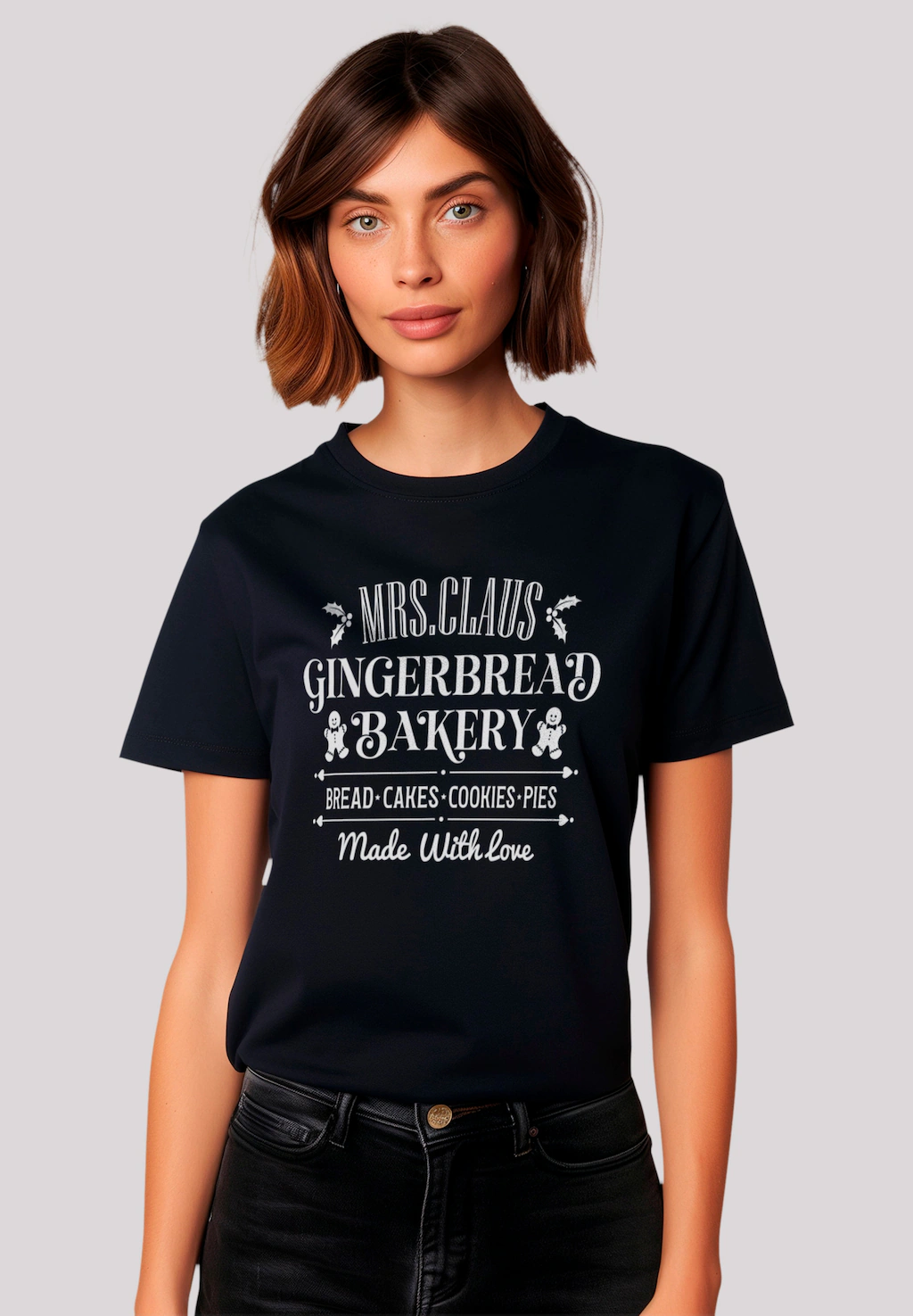 F4NT4STIC T-Shirt "Santas Gingerbread Bakery Weihnachten", Premium Qualität günstig online kaufen