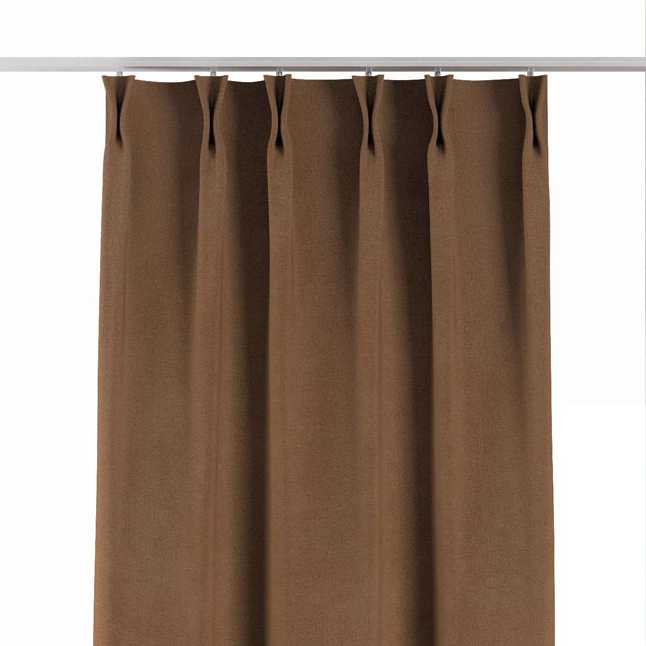 Vorhang mit flämischen 2-er Falten, hellbraun, Crema (185-66) günstig online kaufen