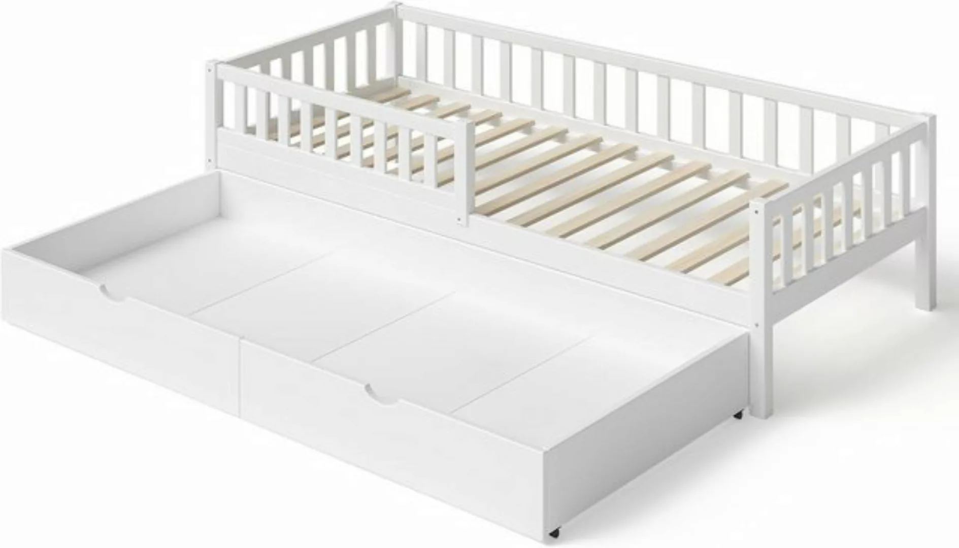 Bellabino Kinderbett Vils (Bett 90x200 cm mit großer Schublade, weiß), mit günstig online kaufen