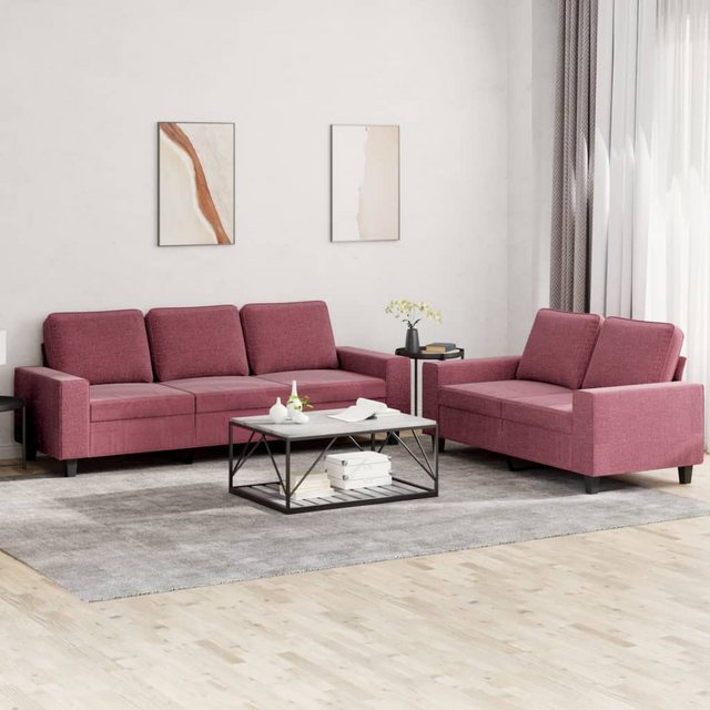 vidaXL Sofa 2-tlg. Sofagarnitur Taupe Stoff günstig online kaufen