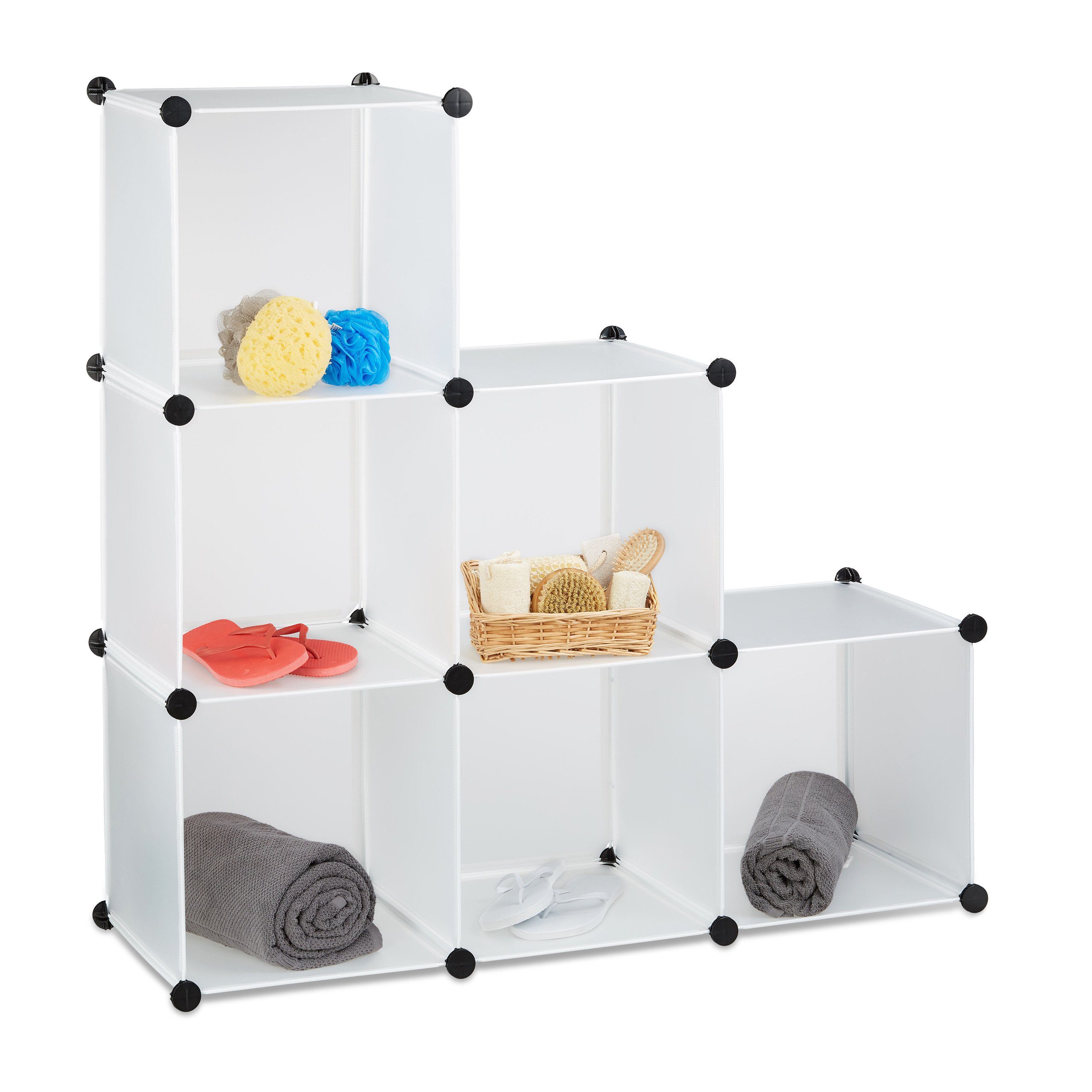 relaxdays Stufenregal 6 Fächer zum Stecke, günstig online kaufen