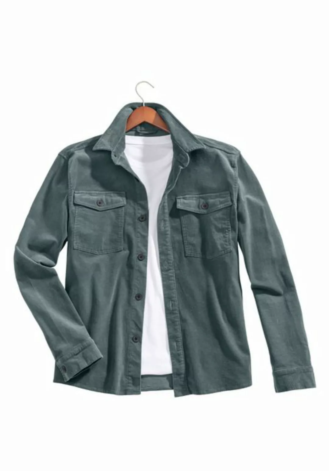 John Devin Hemdjacke, modernes Cord-Overshirt mit aufgesetzten Taschen günstig online kaufen