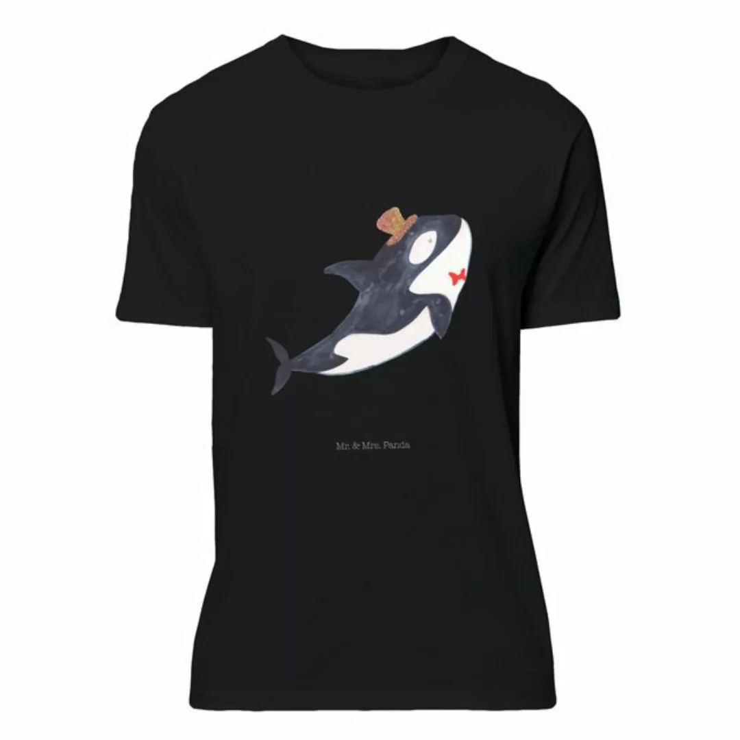 Mr. & Mrs. Panda T-Shirt Orca Zylinder - Schwarz - Geschenk, Jubiläum, Feie günstig online kaufen