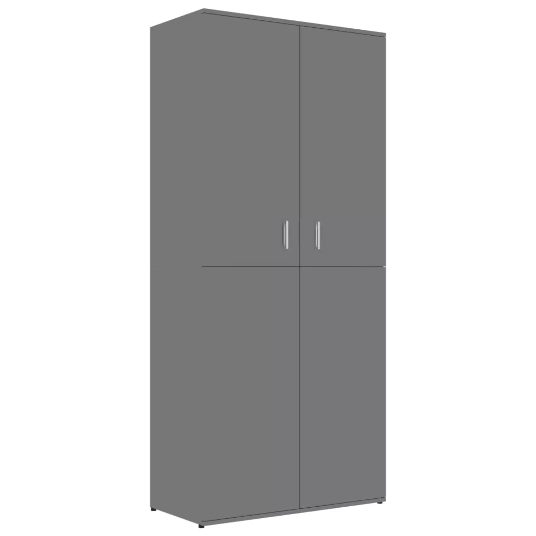 Schuhschrank Hochglanz-grau 80×39×178 Cm Spanplatte günstig online kaufen