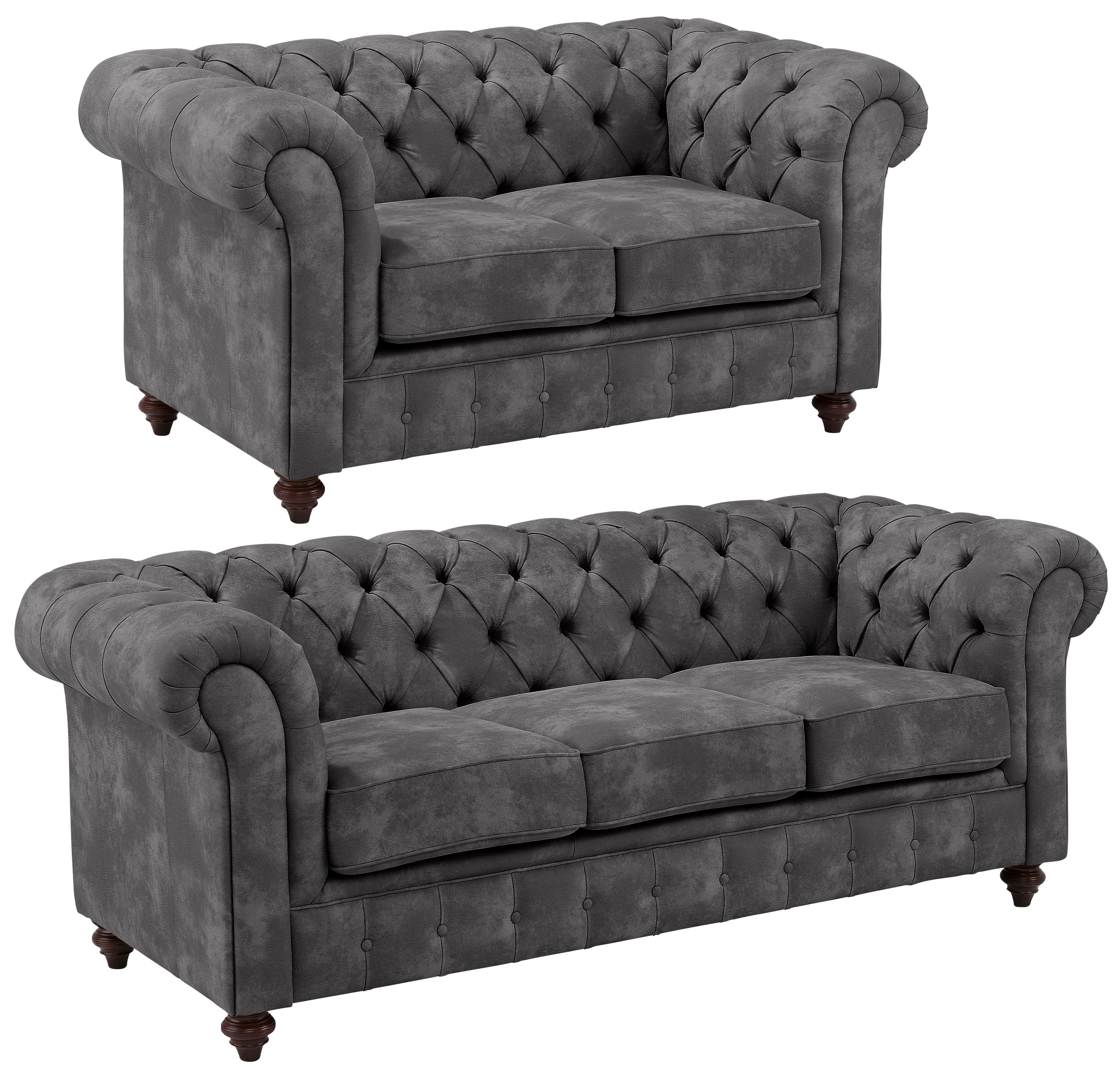 Home affaire Sitzgruppe "Chesterfield", (2 tlg.), hochwertige Knopfheftung, günstig online kaufen