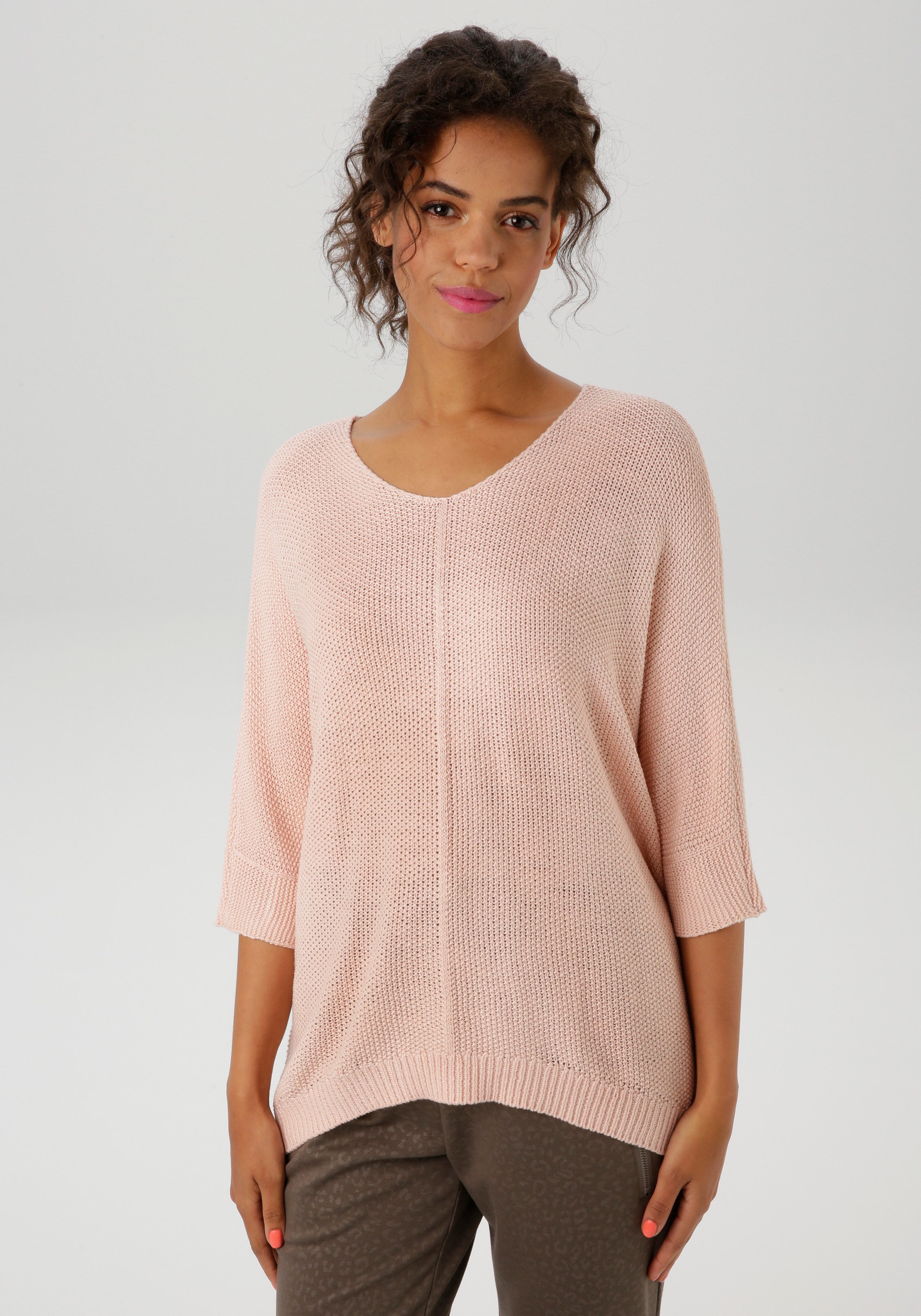 Aniston CASUAL Strickpullover, im ausdrucksvollem Perl-Muster günstig online kaufen
