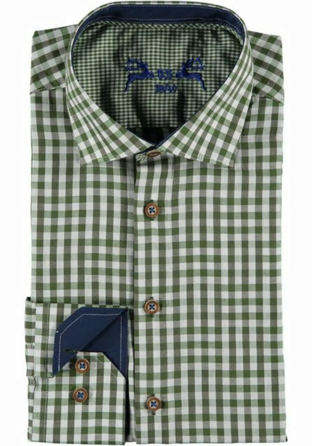 OS-Trachten Trachtenhemd Merogu mit extra langen Ärmeln, Manschetten in Kon günstig online kaufen