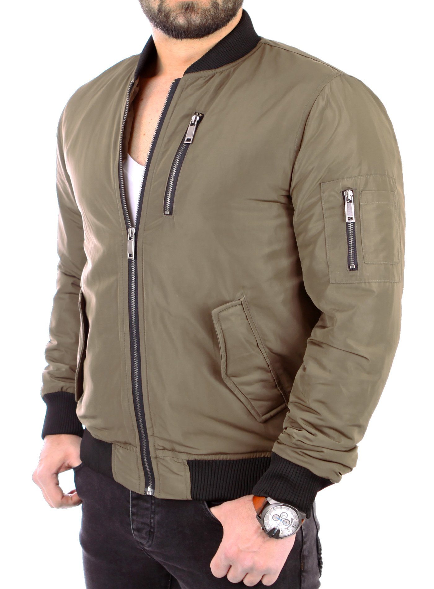 Reslad Bomberjacke Reslad Herren Authentic Bomberjacke günstig online kaufen