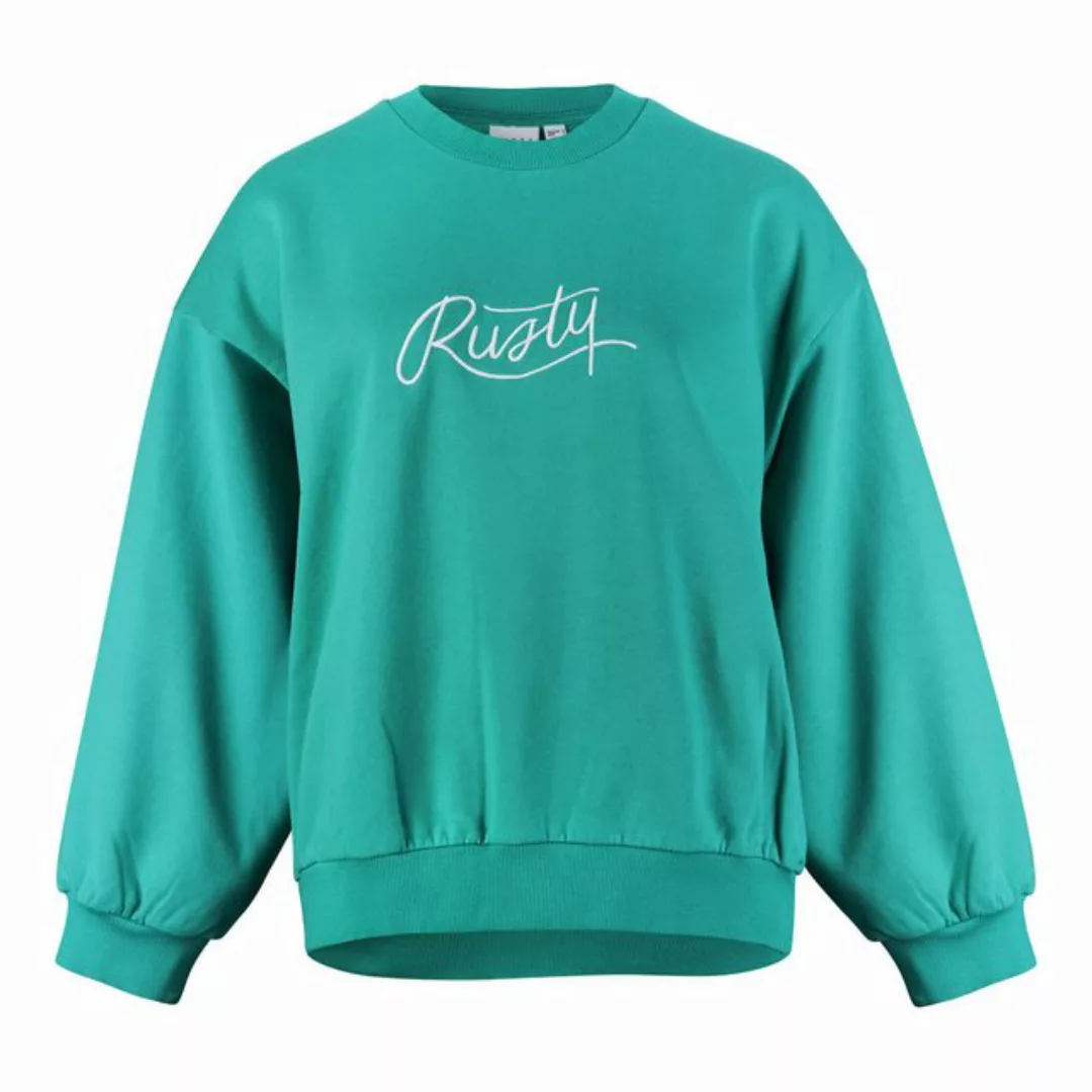 Rusty Sweatshirt RUSTY SCRIPT OVERSIZE CREW NECK FLEECE günstig online kaufen