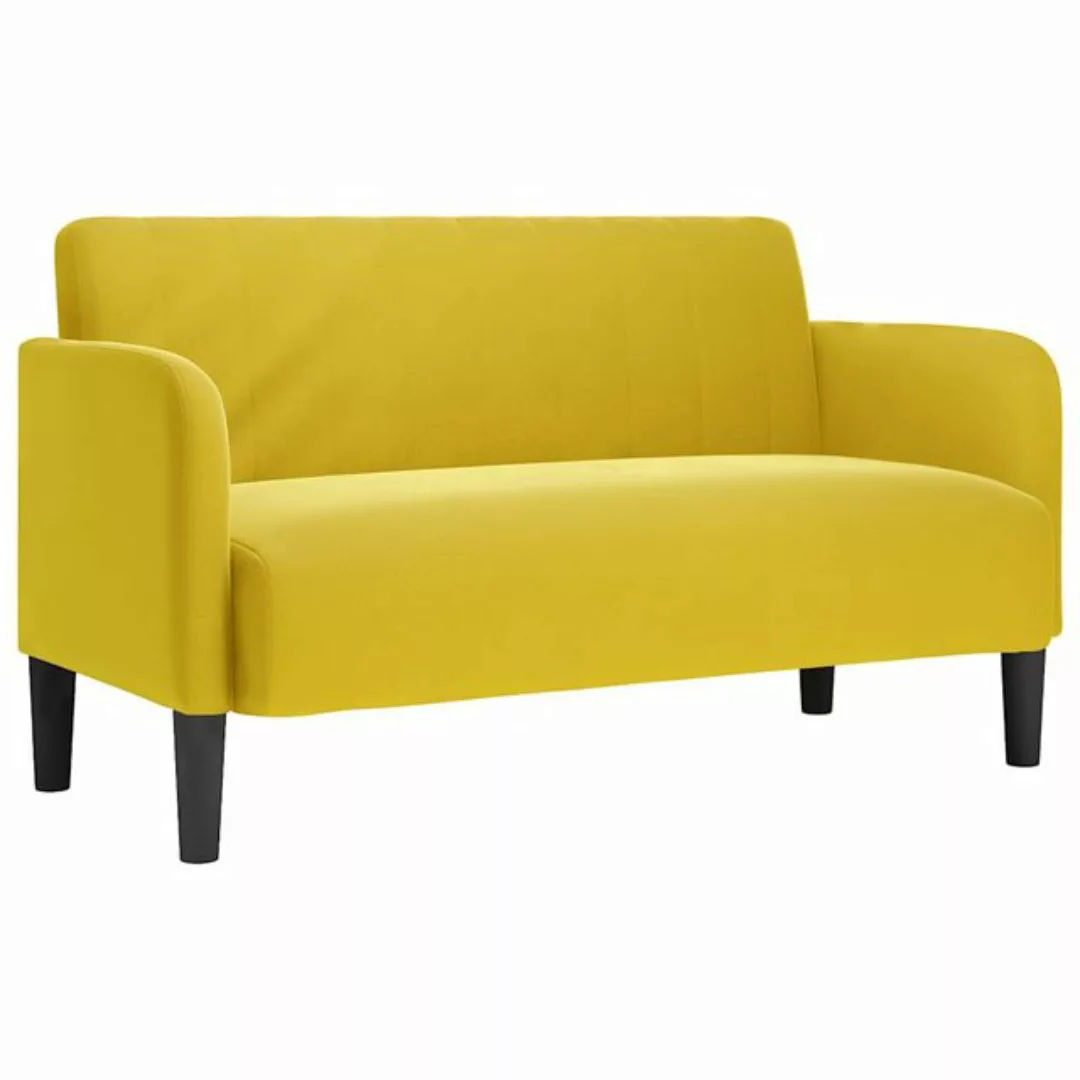 vidaXL Sofa Zweisitzer-Sofa Gelb 109 cm Samt günstig online kaufen