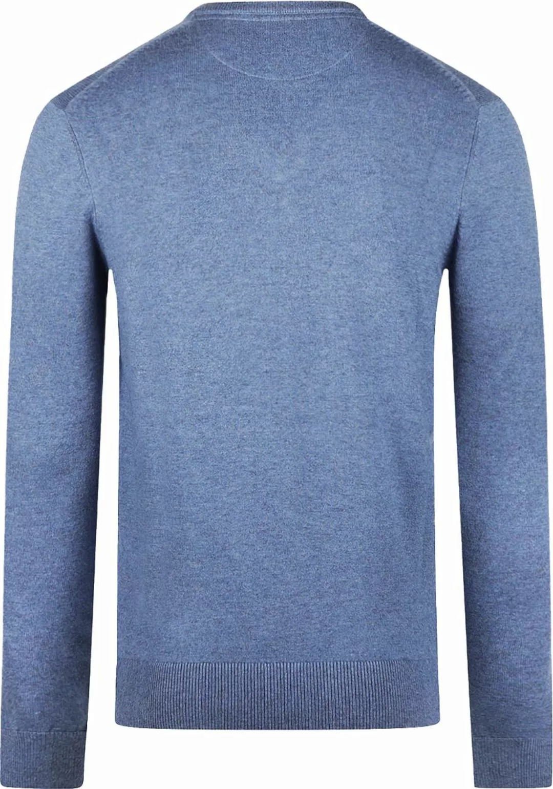 McGregor Pullover Merinowolle V-Ausschnitt Faded Blau - Größe 3XL günstig online kaufen